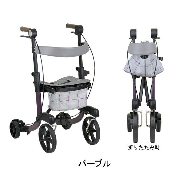 シルバーカー おしゃれ 散歩 シニア ミシェル（Michelle）WAW22 幸和製作所 (歩行車 折り畳み) 介護用品 軽量 座れる コンパクト 歩行補助 買い物 ショッピングカー 老人車 手押し車 介護 人気 送料無料 高齢者 ギフト