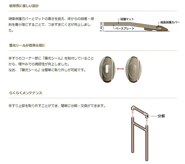 (代引き不可) BSモア0　625-100 シコク (立ち上がり手すり 補助手すり おきあがり 室内 手すり) 介護用品