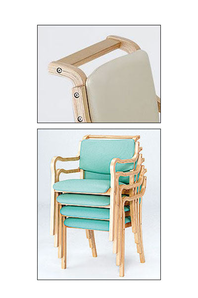(施設・法人様送り限定 代引き不可) 手掛け付きチェア TKC-03V オフィス・ラボ (介護 いす 椅子 スタッキング) 介護用品