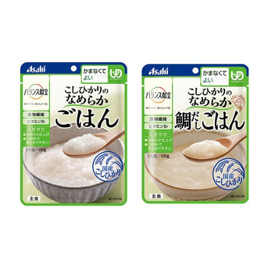 アサヒグループ食品 バランス献立　かまなくてよい　主食2種×18個セット (区分4 かまなくてよい 介護食) 介護用品