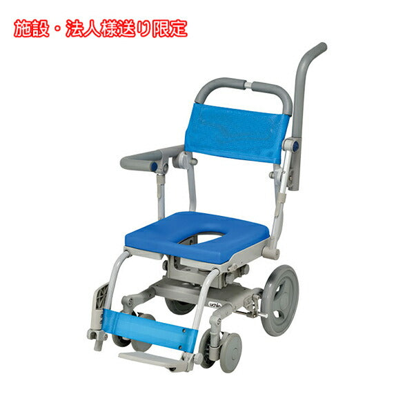 (法人様限定 代引き不可) くるくるチェアD　SAL　O型シート KRU172SAL ウチヱ (お風呂 椅子 浴用 シャワーキャリー 背付き 介護 椅子 回転 椅子) 介護用品