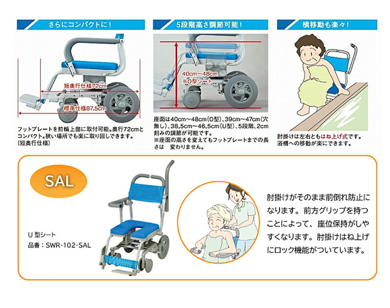 法人様限定 代引き不可) シャワーラク SAL U型シート SWR102SAL ウチヱ