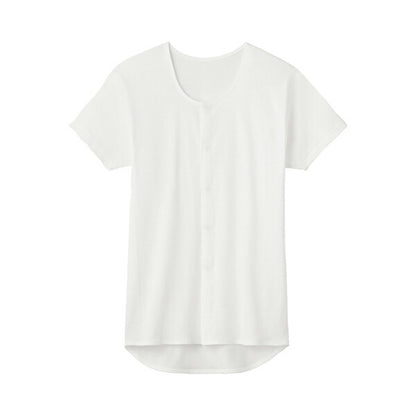 半袖クリップシャツ 紳士用 HWC318 ホワイト グンゼ (介護 衣類 肌着 半袖 男性用) 介護用品